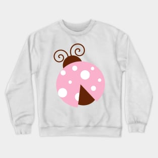 Ladybug, Cute Ladybug, Pink Ladybug, Ladybird Crewneck Sweatshirt